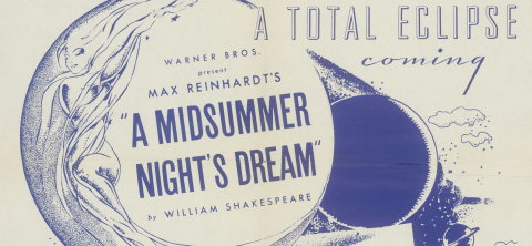 Werbeplakat zum Film "A Midsummer Night's Dream". Wienbibliothek im Rathaus, Teilnachlass Max Reinhardt, ZPH 1565, 1.2.33.