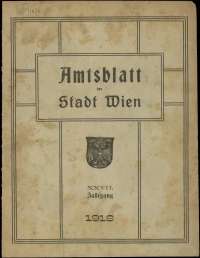 Amtsblatt der Stadt Wien (1918) Amtsblatt der Stadt Wien (1918)