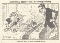 Karikatur in Kikeriki, 21.11.1920, © Wienbibliothek im Rathaus