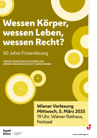 Wiener Vorlesung am 5.3.2025 Wiener Vorlesung am 5.3.2025