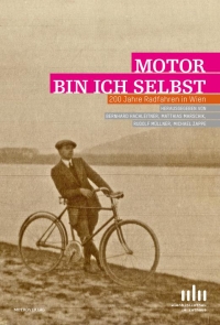 Buchcover: Schwarz-weiß-Photographie, Radfahrer am Donauufer