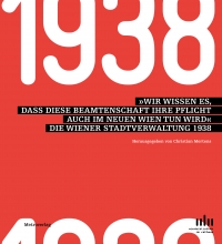 in weißer Farbe "1938" auf rotem Hintergrund