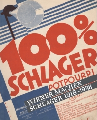 farbenfrohes Cover mit der Aufschrift "100% Schlager"