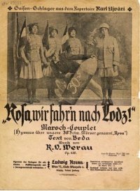 Fritz Löhner-Beda, Artur Marcell Werau: Musikdruck "Rosa, wir fahren nach Lodz" Cover eines Musikdrucks