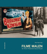 Buchcover: Photographie: zwei Männer gehen an einer Plakatwand mit einem Filmplakat vorbei
