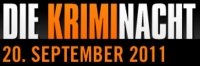 Kriminacht 2011 Logo: weiße und orange Schrift auf schwarzem Untergrund
