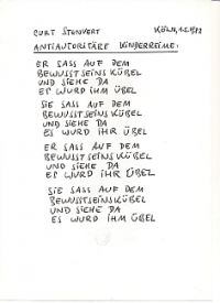 handschriftliches Gedicht