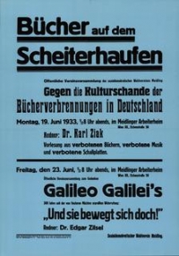 Schriftplakat: schwarze Schrift auf hellblauem Untergrund