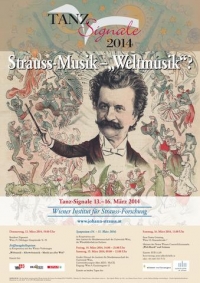 Karikatur von Johann Strauss, dirigierend
