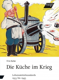 Buchcover: salutierender Koch neben Gulaschkanone