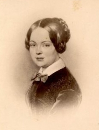 Marie von Ebner-Eschenbach in jungen Jahren. WBR, HS, Nachlass Marie von Ebner-Eschenbach, ZPH 1283, Archivbox 3, 3.4.2 Foto zeigt Marie von Ebner-Eschenbach als junge Frau