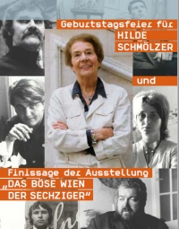 Hilde Schmölzer und einige ihrer Arbeiten. Montage aus verschiedenen Portraitphotographien