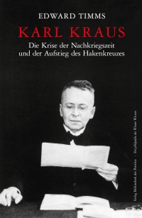 Porträt von Karl Kraus mit einem weißen Blatt in der Hand.