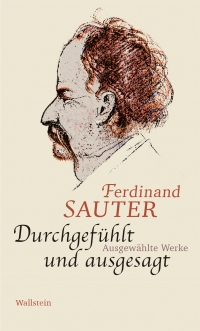 Buchcover zeigt eine Portraitzeichnung von Ferdinand Sauter