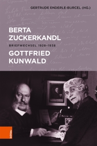 Buchcover zeigt die Montage zweier Fotografien von Berta Zuckerkandl und Gottfried Kunwald