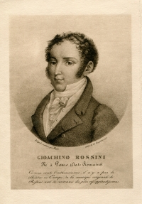 Portrait Gioachino Rossini, Lithografie von Godefroy Engelmann, HS WBR