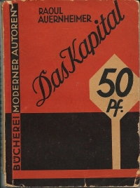Titelblatt von Raoul Auernheimers "Das Kapital" rot-schwarz-weißes Titelblatt